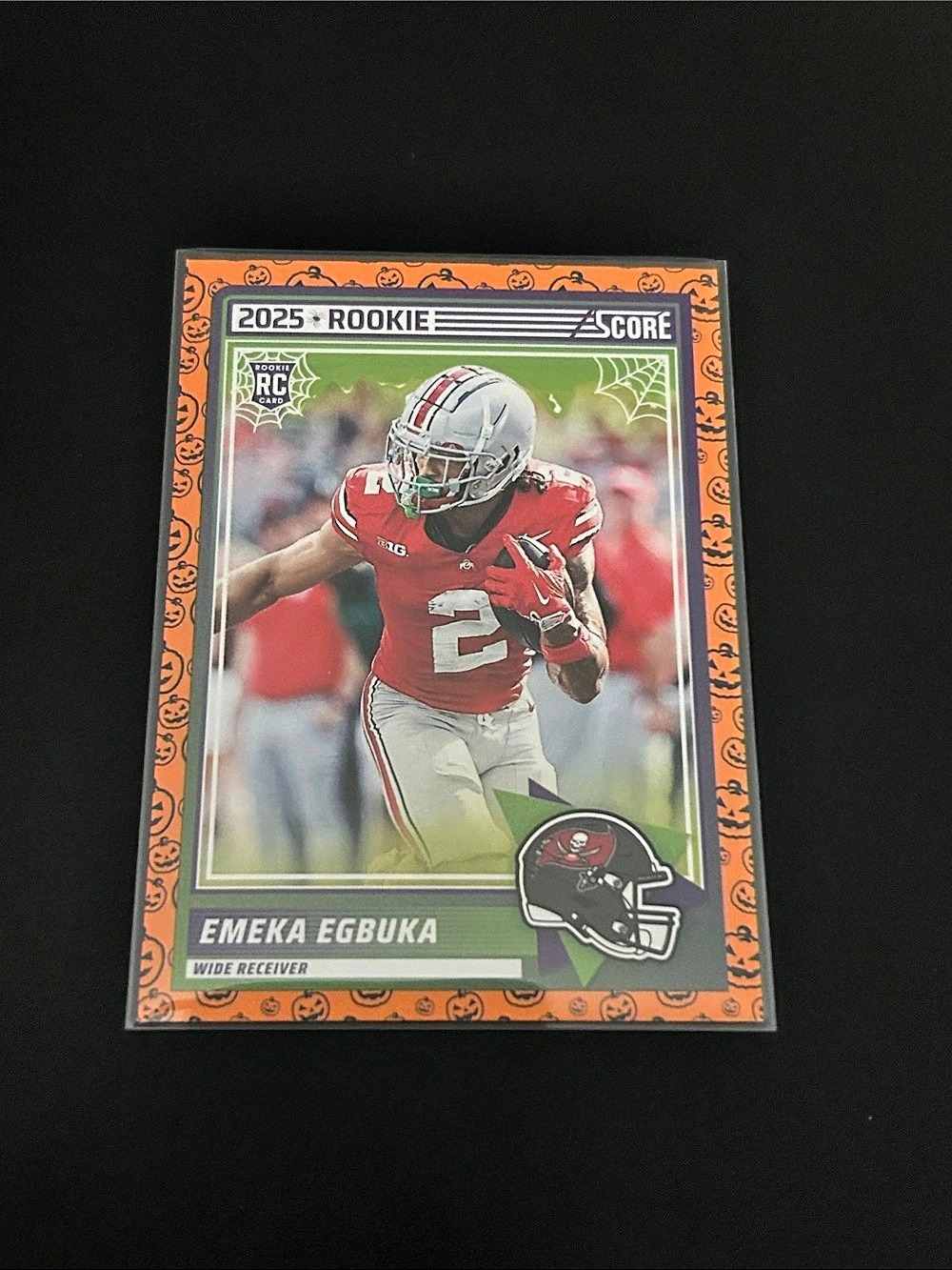 Score 2025 Score Emeka Egbuka Rookie Card No. 2 Orange & Red Like New